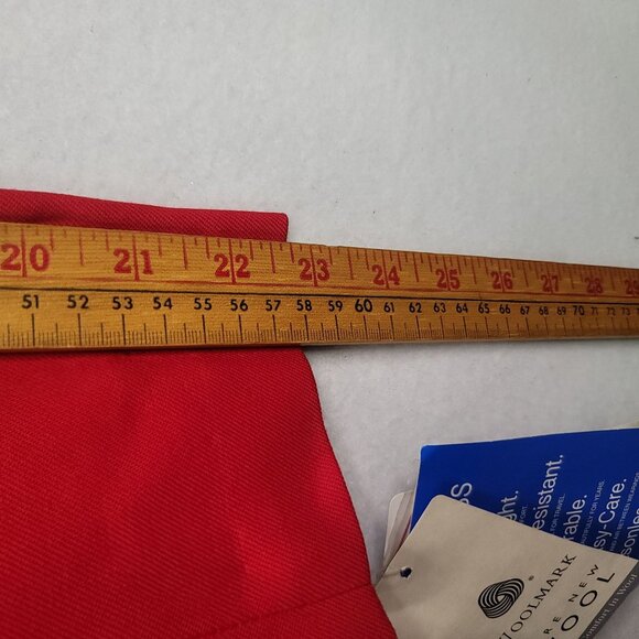 Vintage 90s Pendleton Women Red Wool Blazer Size 4 Double Breast Gold Button New - Picture 13 of 13